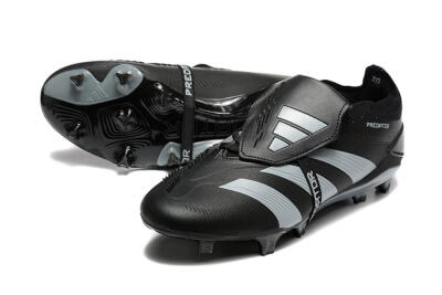 Adidas Predator Elite Foldover Tongue FG Football Boots - Black/Silver/White