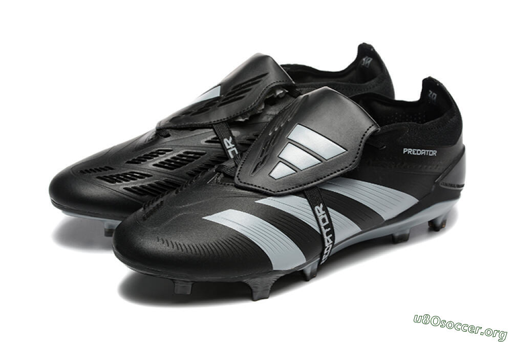 Adidas Predator Elite Foldover Tongue FG Football Boots - Black/Silver/White 5