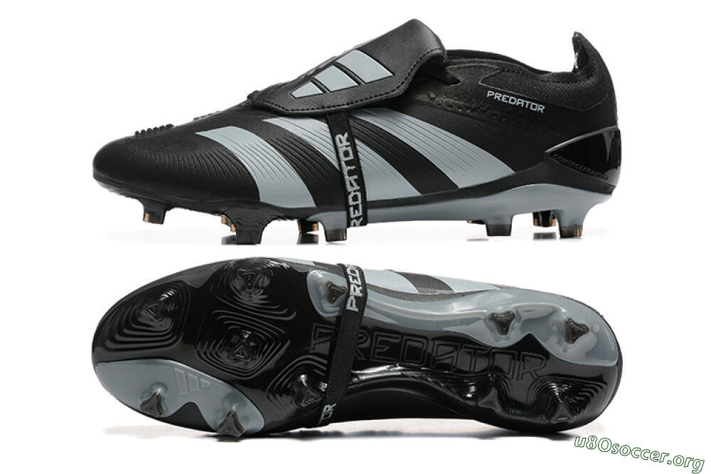 Adidas Predator Elite Foldover Tongue FG Football Boots - Black/Silver/White 1