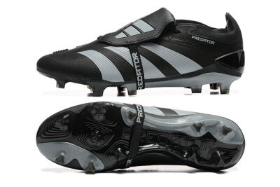 Adidas Predator Elite Foldover Tongue FG Football Boots - Black/Silver/White