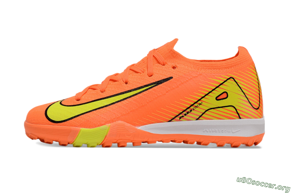 Kids Nike Air Zoom Mercurial Vapor 16 Elite TF Football Shoes - Orange/Yellow/Black/White 3