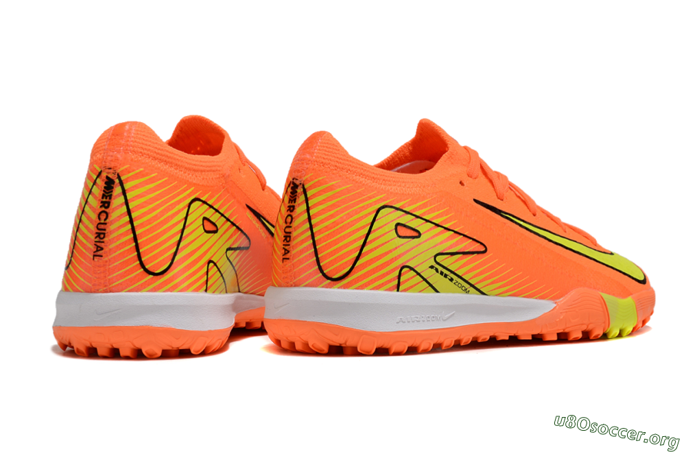 Kids Nike Air Zoom Mercurial Vapor 16 Elite TF Football Shoes - Orange/Yellow/Black/White 7