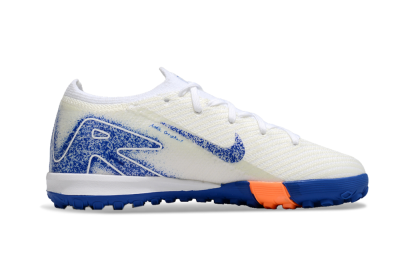 Kids Nike Air Zoom Mercurial Vapor 16 Elite TF Football Shoes - Beige/Blue/White