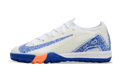 Kids Nike Air Zoom Mercurial Vapor 16 Elite TF Football Shoes - Beige/Blue/White