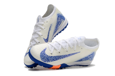 Kids Nike Air Zoom Mercurial Vapor 16 Elite TF Football Shoes - Beige/Blue/White