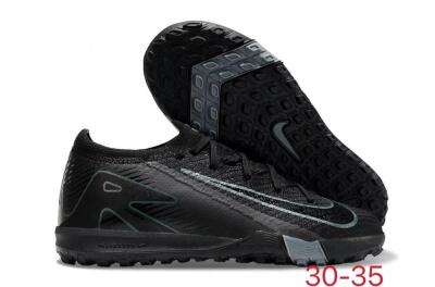 Kids Nike Air Zoom Mercurial Vapor 16 Elite TF Football Shoes - Black/Green/Silver