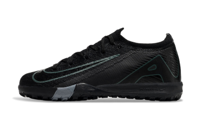 Kids Nike Air Zoom Mercurial Vapor 16 Elite TF Football Shoes - Black/Green/Silver