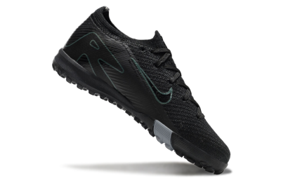 Kids Nike Air Zoom Mercurial Vapor 16 Elite TF Football Shoes - Black/Green/Silver