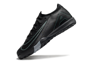 Kids Nike Air Zoom Mercurial Vapor 16 Elite TF Football Shoes - Black/Green/Silver