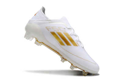 Kids Adidas F50 Elite FG Football Boots - White/Gold/Red