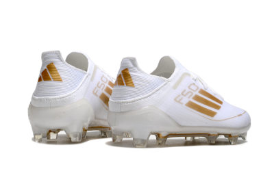 Kids Adidas F50 Elite FG Football Boots - White/Gold/Red