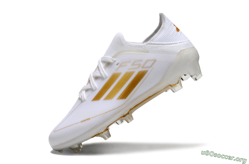 Kids Adidas F50 Elite FG Football Boots - White/Gold/Red 5