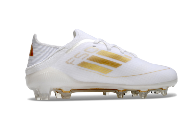 Kids Adidas F50 Elite FG Football Boots - White/Gold/Red