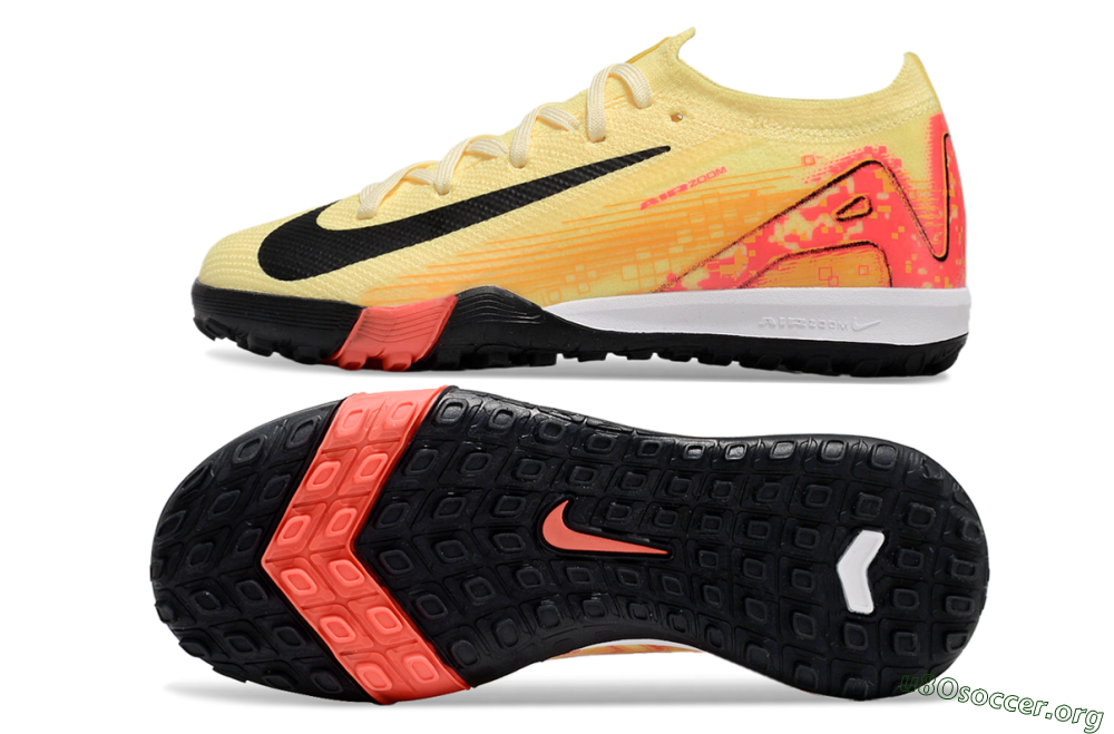 Kids Nike Air Zoom Mercurial Vapor 16 Elite TF Football Shoes - Yellow/Red/Black 1