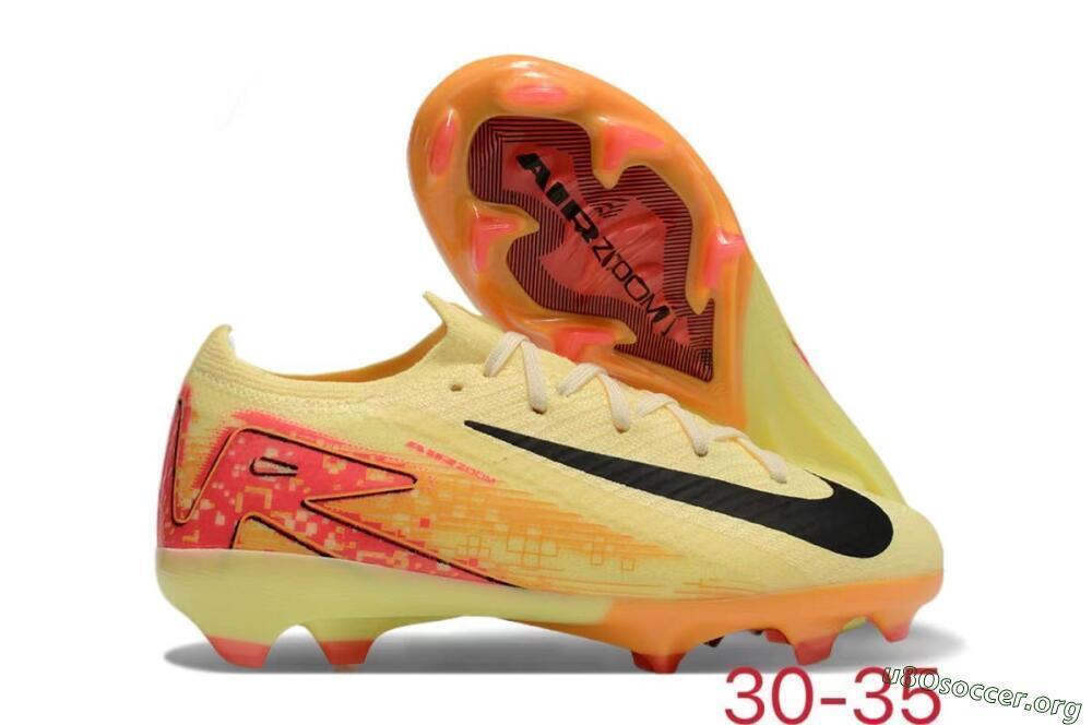 Kids Nike Air Zoom Mercurial Vapor 16 Elite FG Football Boots - Yellow/Red/Black 2