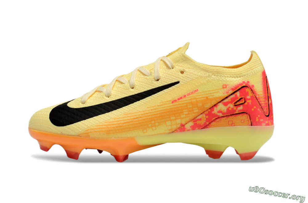 Kids Nike Air Zoom Mercurial Vapor 16 Elite FG Football Boots - Yellow/Red/Black 3