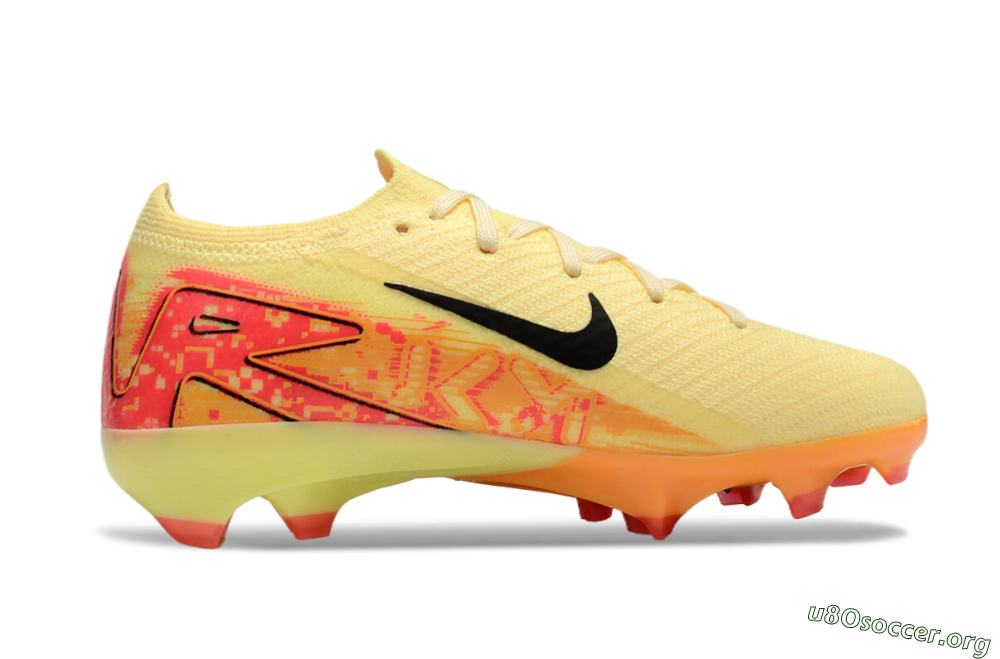 Kids Nike Air Zoom Mercurial Vapor 16 Elite FG Football Boots - Yellow/Red/Black 6