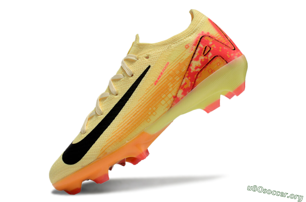 Kids Nike Air Zoom Mercurial Vapor 16 Elite FG Football Boots - Yellow/Red/Black 5