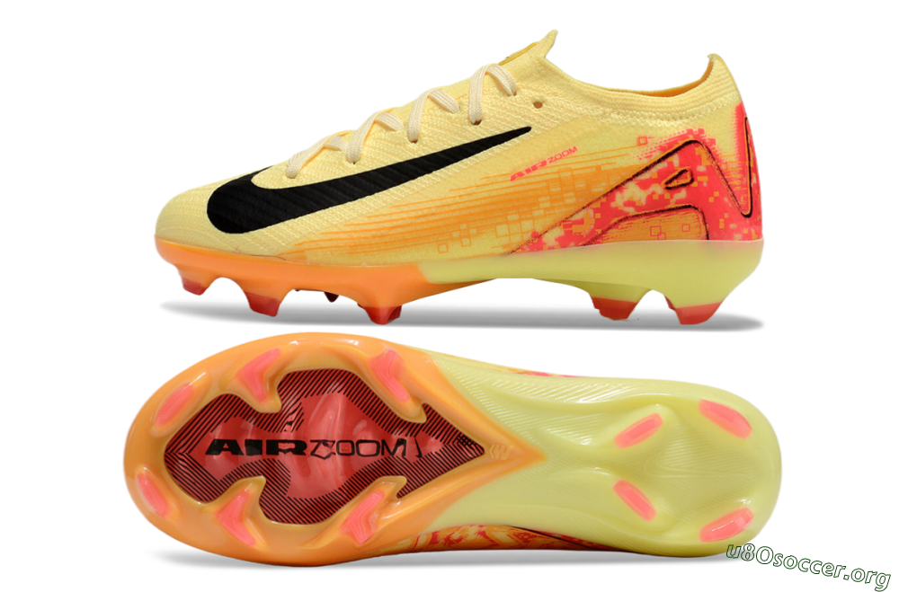 Kids Nike Air Zoom Mercurial Vapor 16 Elite FG Football Boots - Yellow/Red/Black 1