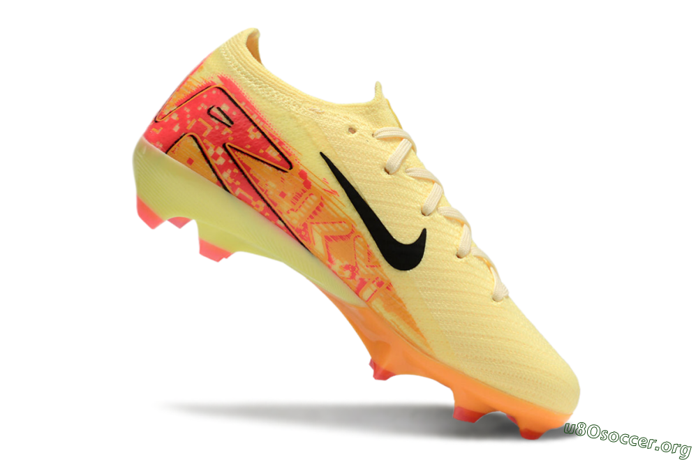 Kids Nike Air Zoom Mercurial Vapor 16 Elite FG Football Boots - Yellow/Red/Black 4