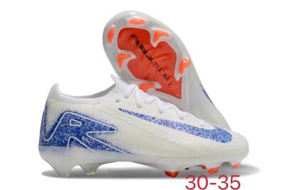 Kids Nike Air Zoom Mercurial Vapor 16 Elite FG Football Boots - Beige/Blue/White
