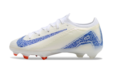 Kids Nike Air Zoom Mercurial Vapor 16 Elite FG Football Boots - Beige/Blue/White