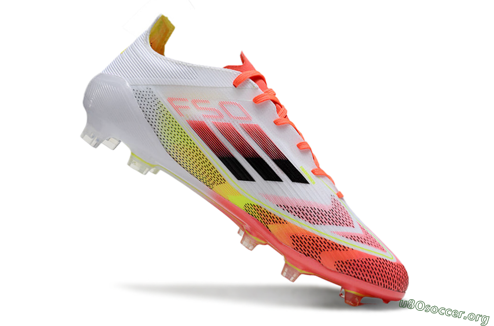 Adidas F50 Elite FG Football Boots - White/Red/Yellow 4