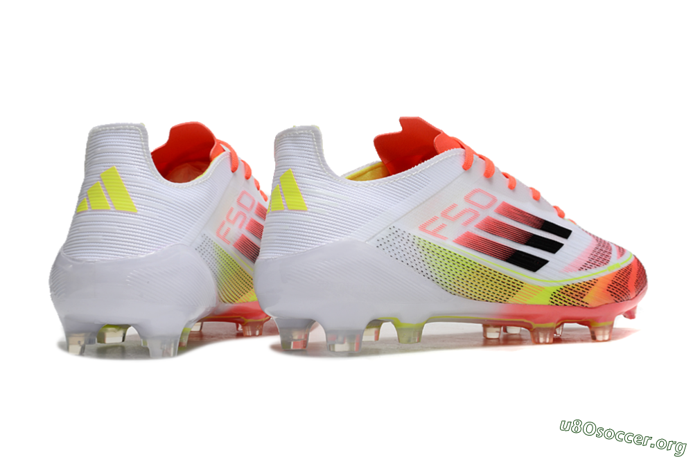 Adidas F50 Elite FG Football Boots - White/Red/Yellow 6