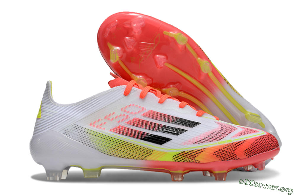 Adidas F50 Elite FG Football Boots - White/Red/Yellow 2