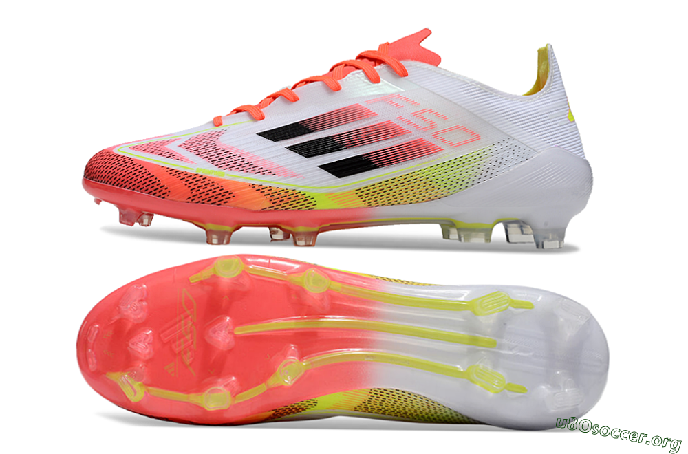 Adidas F50 Elite FG Football Boots - White/Red/Yellow 1