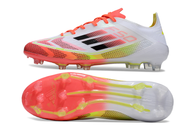 Adidas F50 Elite FG Football Boots - White/Red/Yellow