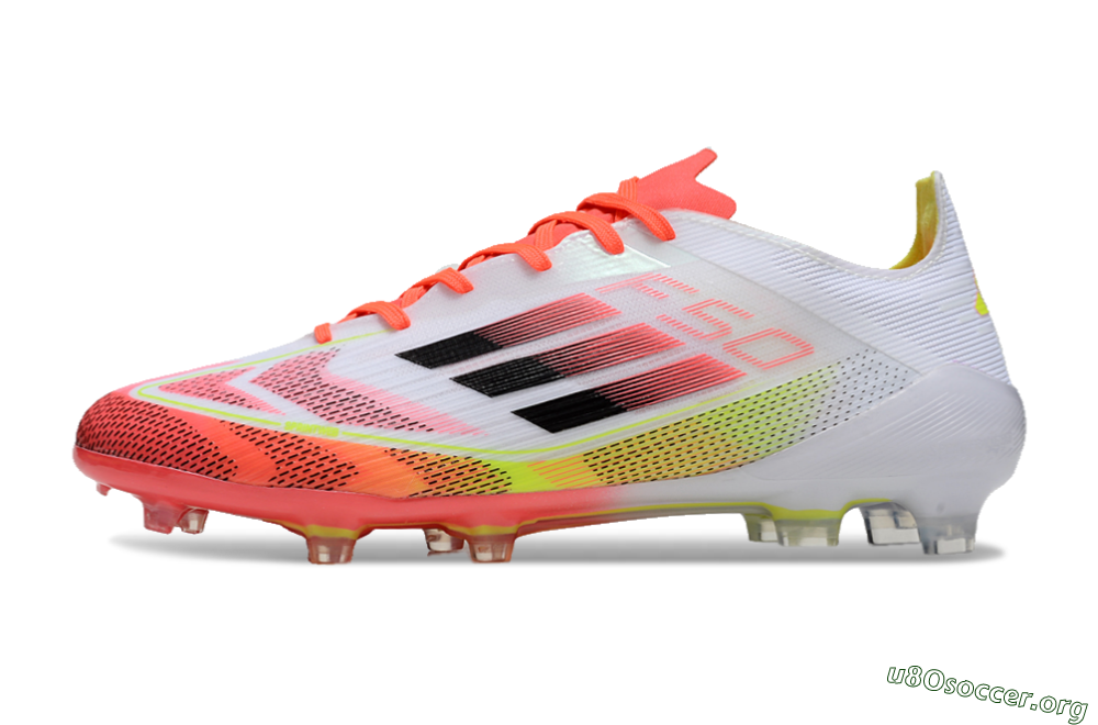 Adidas F50 Elite FG Football Boots - White/Red/Yellow 3