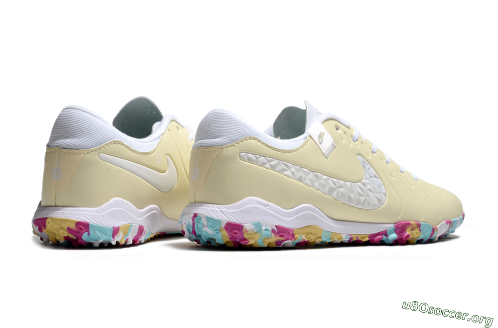 Nike Tiempo Legend 10 Pro TF Football Shoes - Beige/White/Rainbow 6