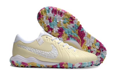 Nike Tiempo Legend 10 Pro TF Football Shoes - Beige/White/Rainbow