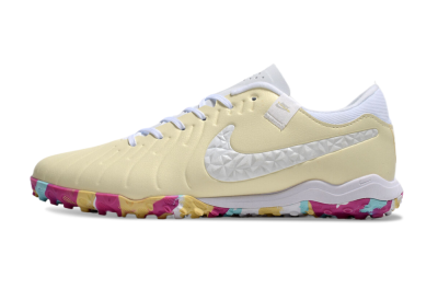 Nike Tiempo Legend 10 Pro TF Football Shoes - Beige/White/Rainbow