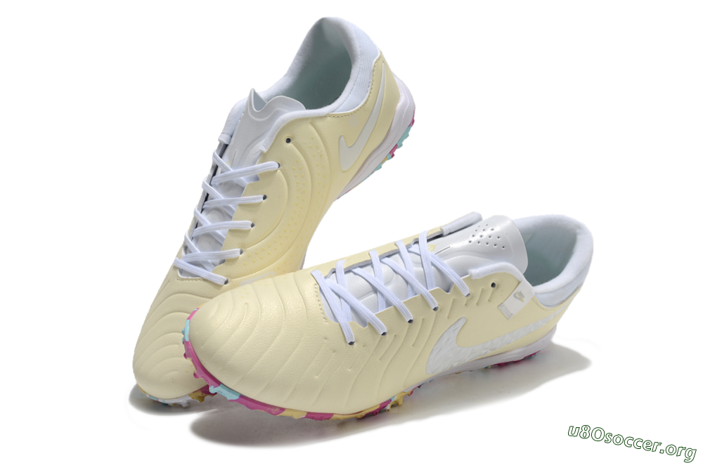 Nike Tiempo Legend 10 Pro TF Football Shoes - Beige/White/Rainbow 0