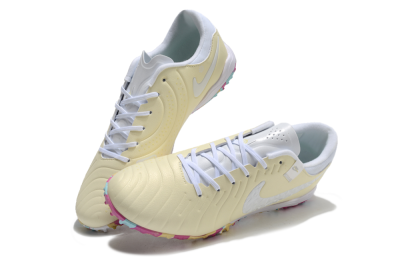 Nike Tiempo Legend 10 Pro TF Football Shoes - Beige/White/Rainbow