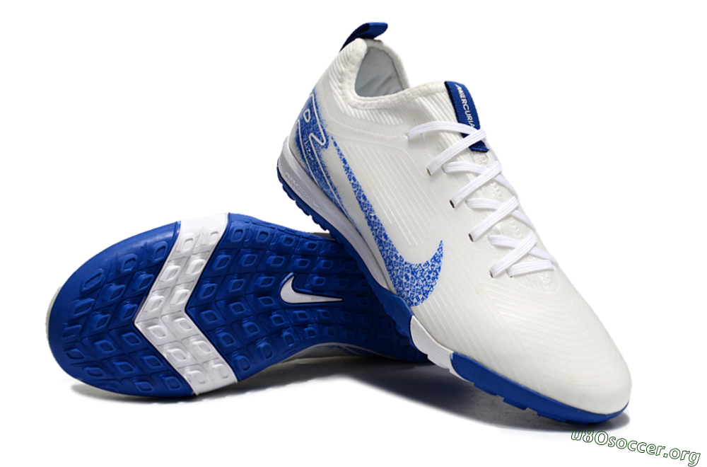 Nike Air Zoom Mercurial Vapor 16 Pro TF Football Shoes - White/Blue 4