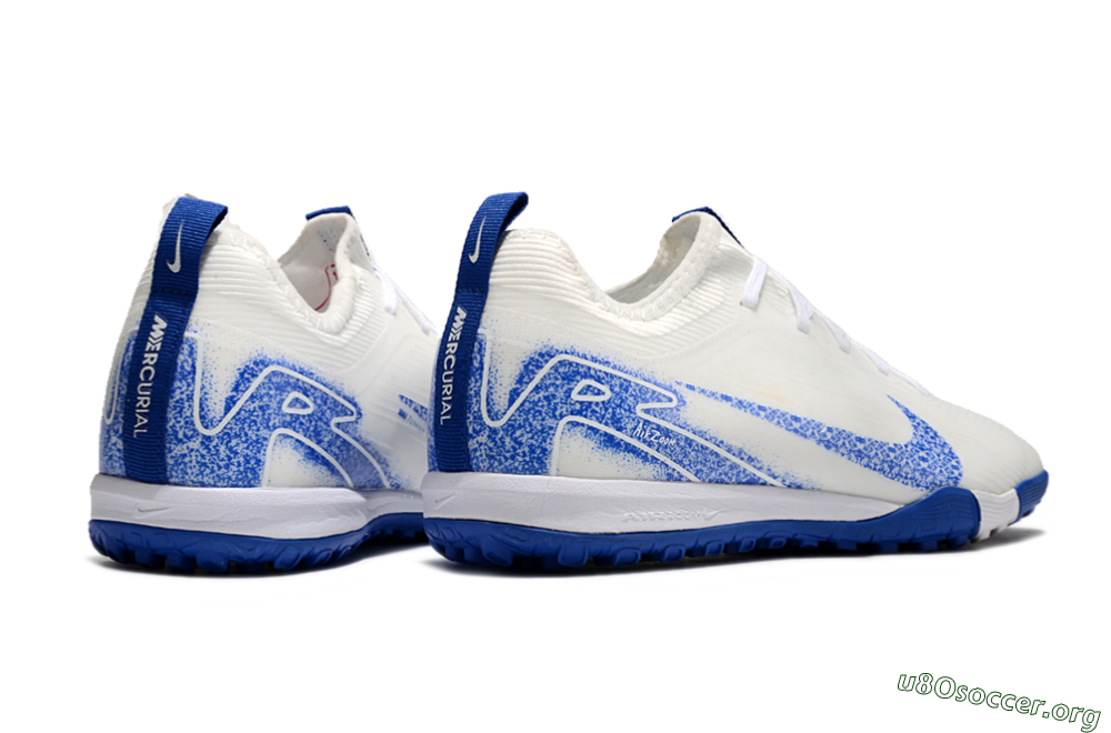 Nike Air Zoom Mercurial Vapor 16 Pro TF Football Shoes - White/Blue 7