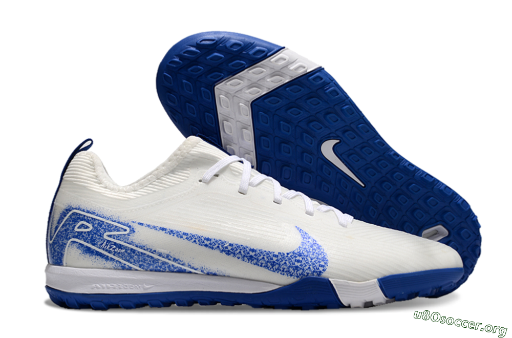 Nike Air Zoom Mercurial Vapor 16 Pro TF Football Shoes - White/Blue 2
