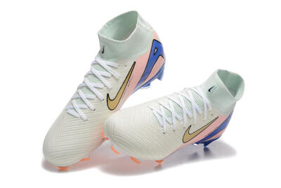 Nike Air Zoom Mercurial Superfly 10 Elite FG Football Boots - White/Gold/Blue/Pink