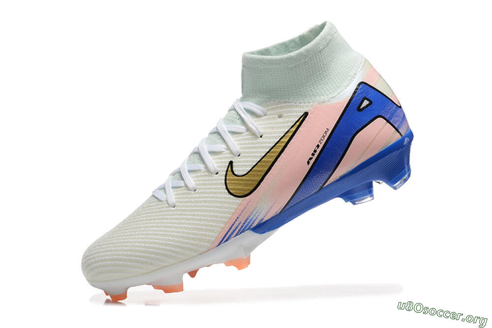 Nike Air Zoom Mercurial Superfly 10 Elite FG Football Boots - White/Gold/Blue/Pink 5