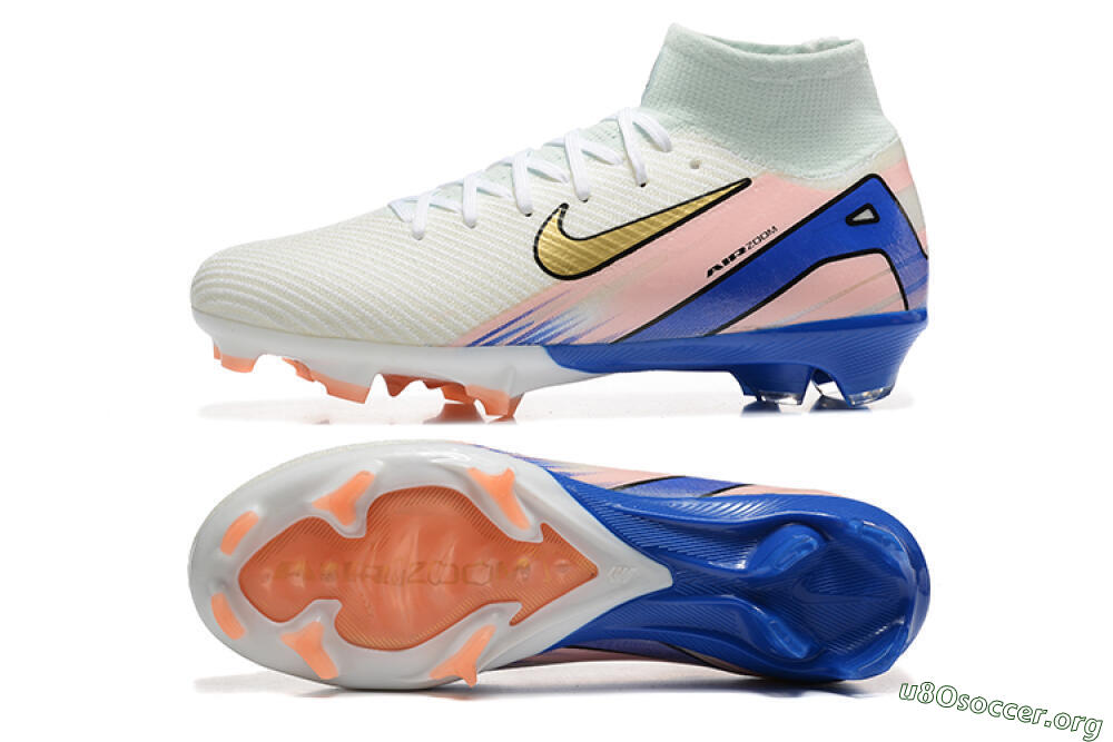 Nike Air Zoom Mercurial Superfly 10 Elite FG Football Boots - White/Gold/Blue/Pink 1