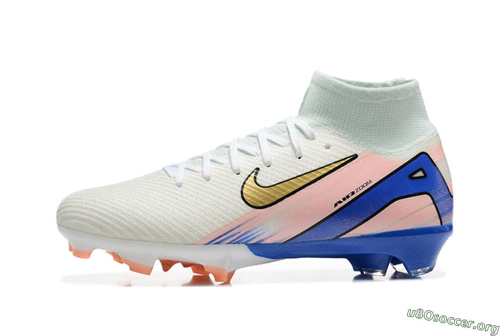 Nike Air Zoom Mercurial Superfly 10 Elite FG Football Boots - White/Gold/Blue/Pink 3