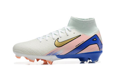 Nike Air Zoom Mercurial Superfly 10 Elite FG Football Boots - White/Gold/Blue/Pink