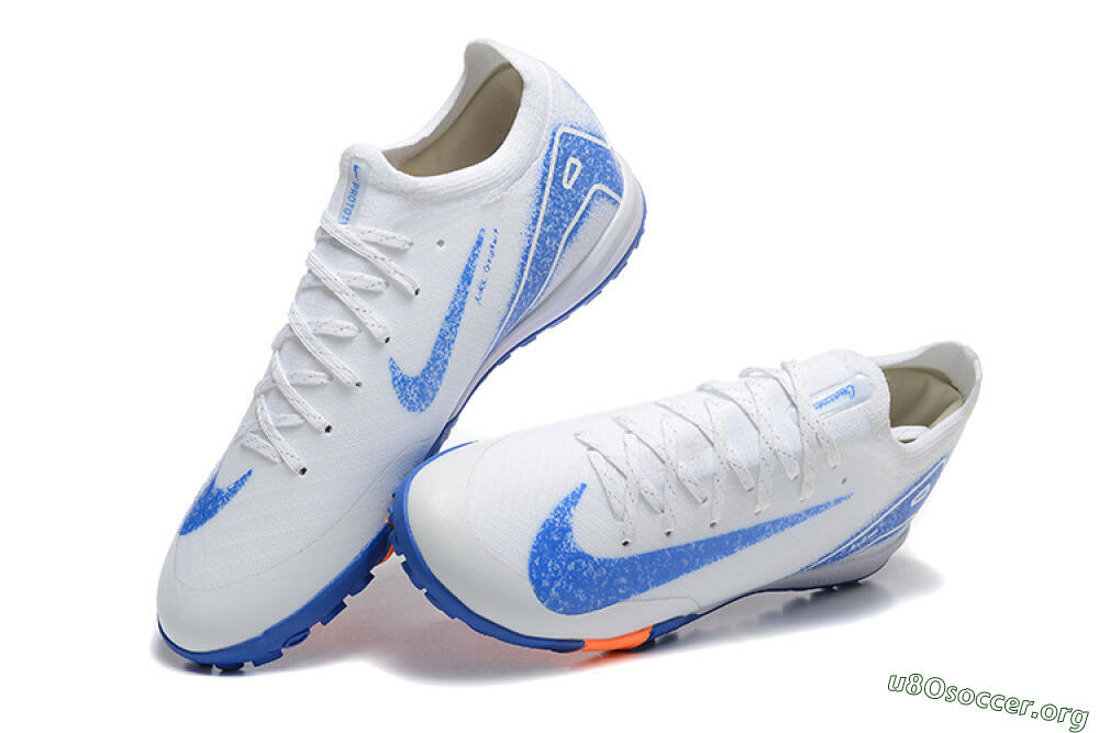 Nike Air Zoom Mercurial Vapor 16 Elite TF Football Shoes - White/Blue/Orange 0
