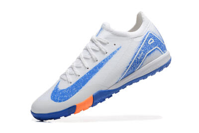 Nike Air Zoom Mercurial Vapor 16 Elite TF Football Shoes - White/Blue/Orange