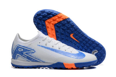 Nike Air Zoom Mercurial Vapor 16 Elite TF Football Shoes - White/Blue/Orange