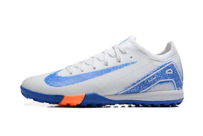 Nike Air Zoom Mercurial Vapor 16 Elite TF Football Shoes - White/Blue/Orange
