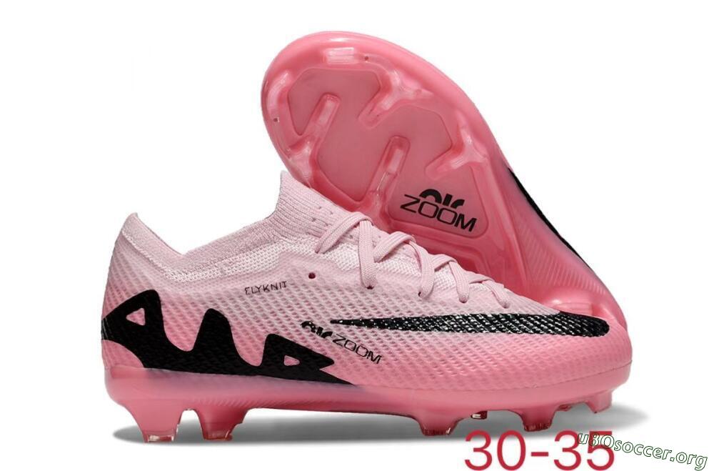 Kids Nike Air Zoom Mercurial Vapor 15 Elite FG Football Boots - Pink/Black 2